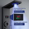 DEMO/UNUSED ROVATE 6-in-1 LED Rainfall Mist Shower Panel Tower System, Matte Black-RVT9061-B2