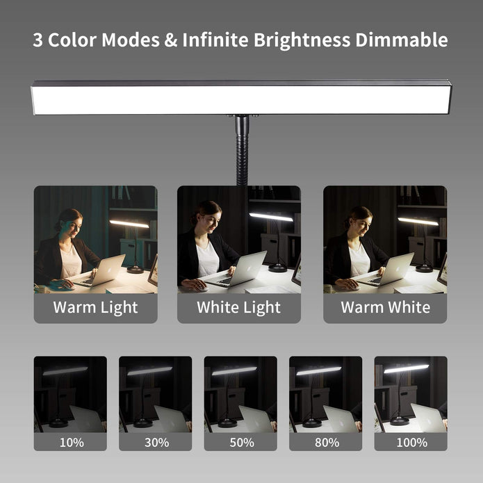 NovoLido Piano Desk Lamp, 2-in-1 LED Piano Light for Upright Digital Grand Piano