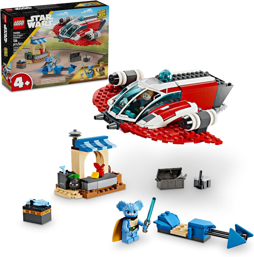 LEGO Star Wars: Young Jedi Adventures The Crimson Firehawk, Kids’ Starter Set(75384)