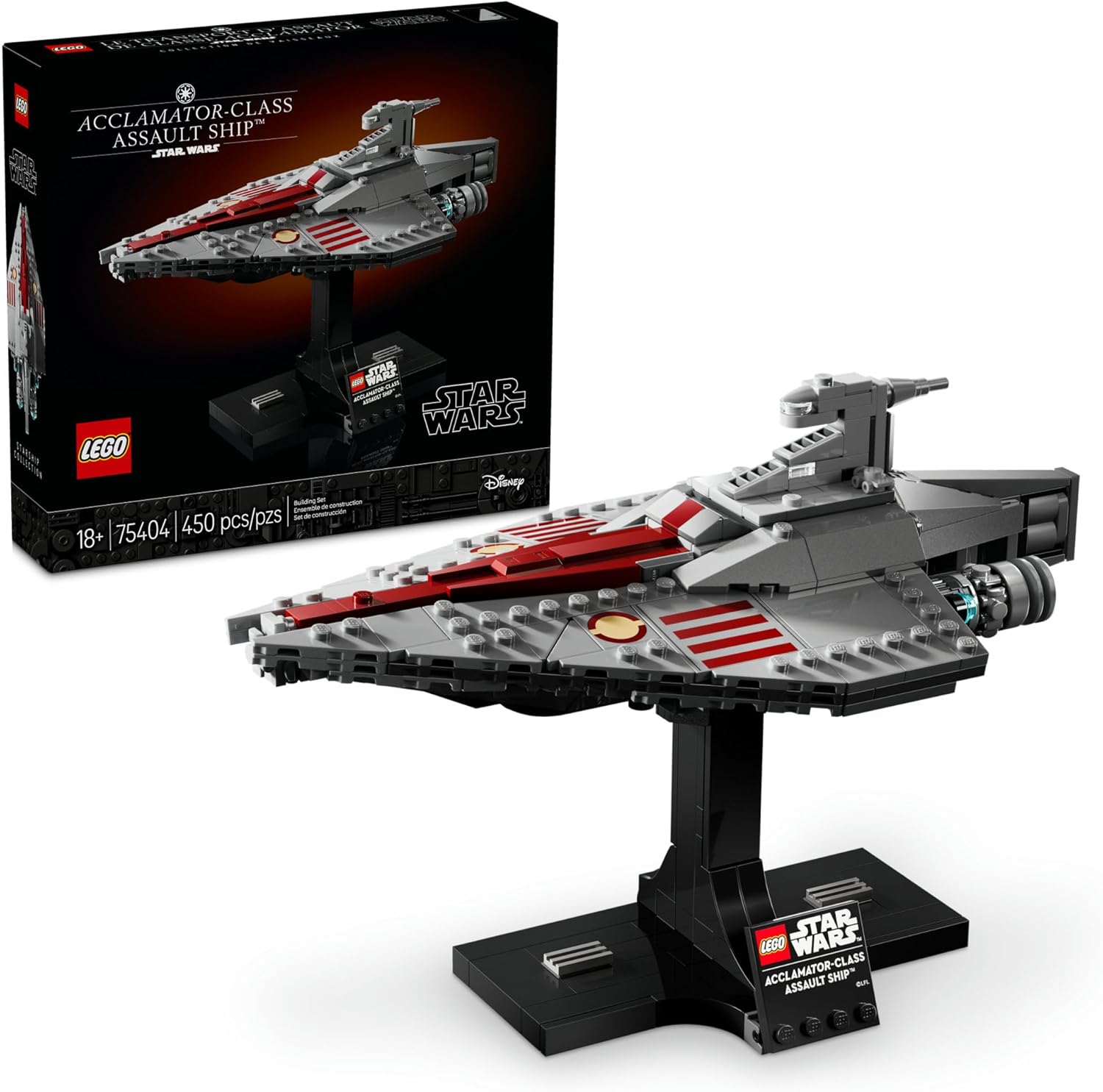 LEGOLego Star Wars: Attack of The Clones Acclamator-Class Assault Ship Building +18(75404)