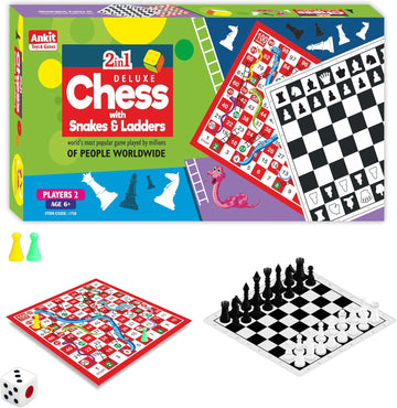 Ankit Toys & Games Chess, Ludo, Snakes & Ladders Senior Classic Tabletop