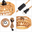IHENGYANLT Plug in Pendant Light Rattan Hanging Lamp Boho Ceiling Light 2 Pack