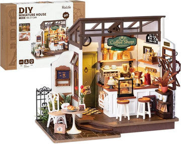 Rolife DIY Miniature House Kit Slow Life Cafe Coffee Shop DG162