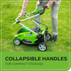 Greenworks 40V 16-inch Cordless Lawn Mower, 4.0 Ah Battery and Charger Included 25242