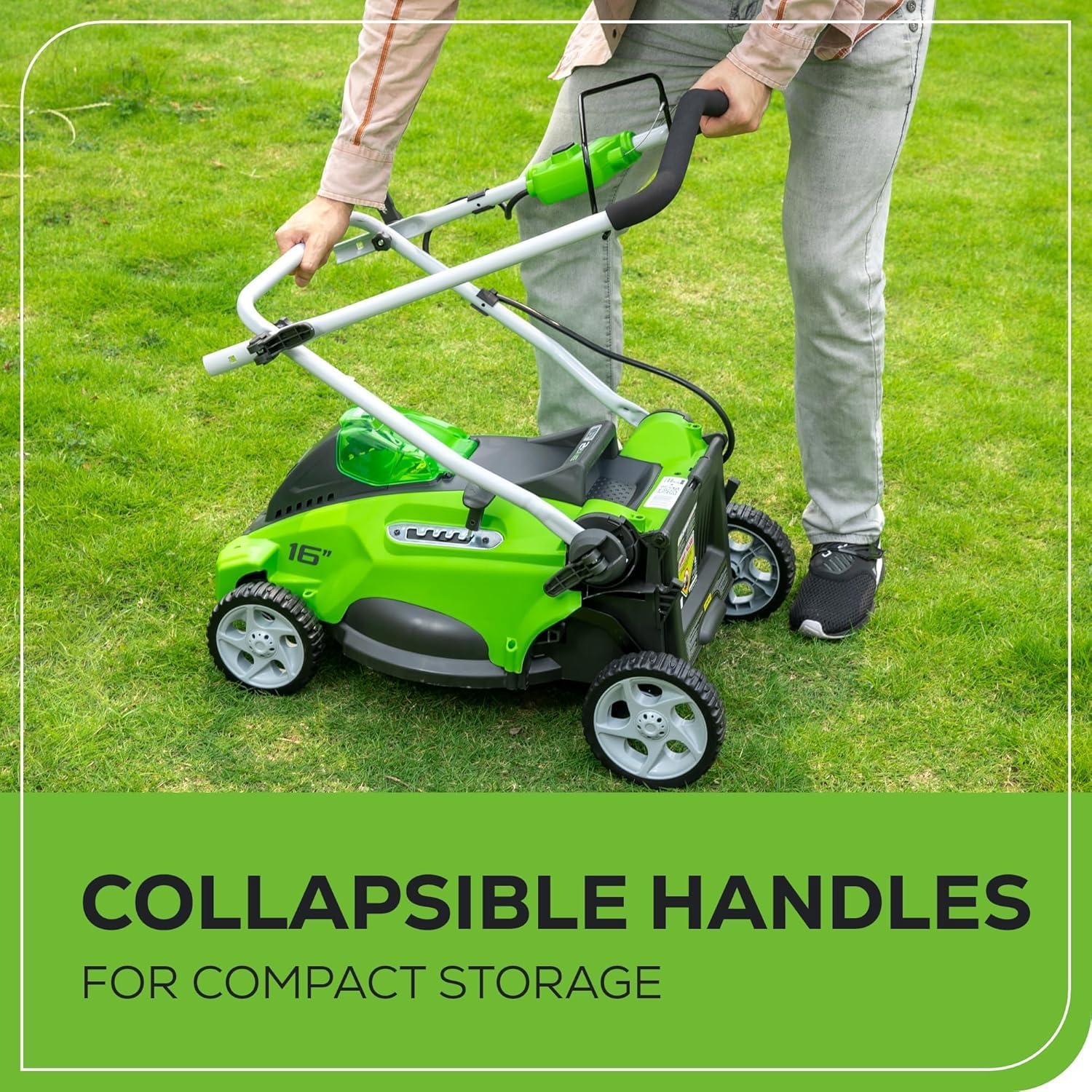 Greenworks 40V 16-inch Cordless Lawn Mower, 4.0 Ah Battery and Charger Included 25242