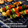 NEW CUSIMAX Indoor  Electric Smokeless Grill Portable Korean BBQ Grill, Single Plate, Blue ,CMRG-200