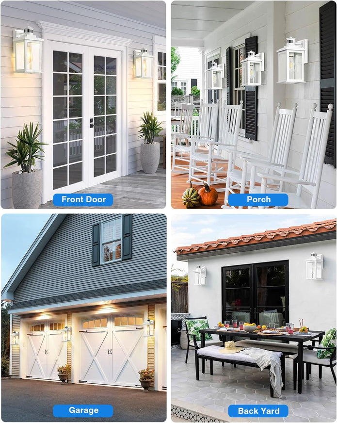 NEW/OPEN BOX VIANIS Motion Sensor Light Outdoor, Outdoor Wall Lights Wall Mount, White /V81251W
