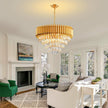 NEW/OPEN BOX AKDXIRUN Modern Crystal Chandelier 12 Lights Gold Chandeliers W24in