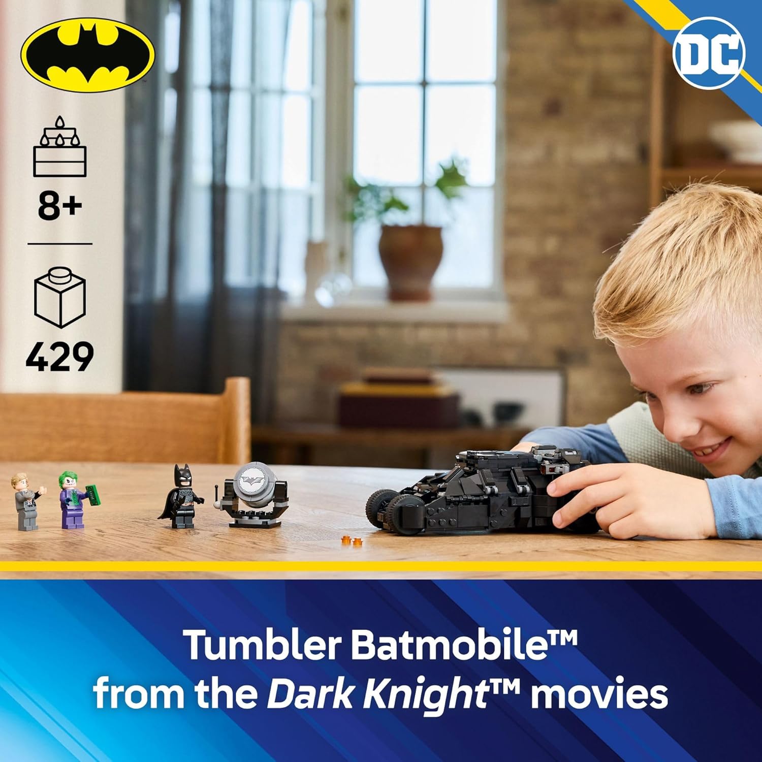 LEGO DC Batman Tumbler vs. Two-Face  The Joker  Building Set (76303)