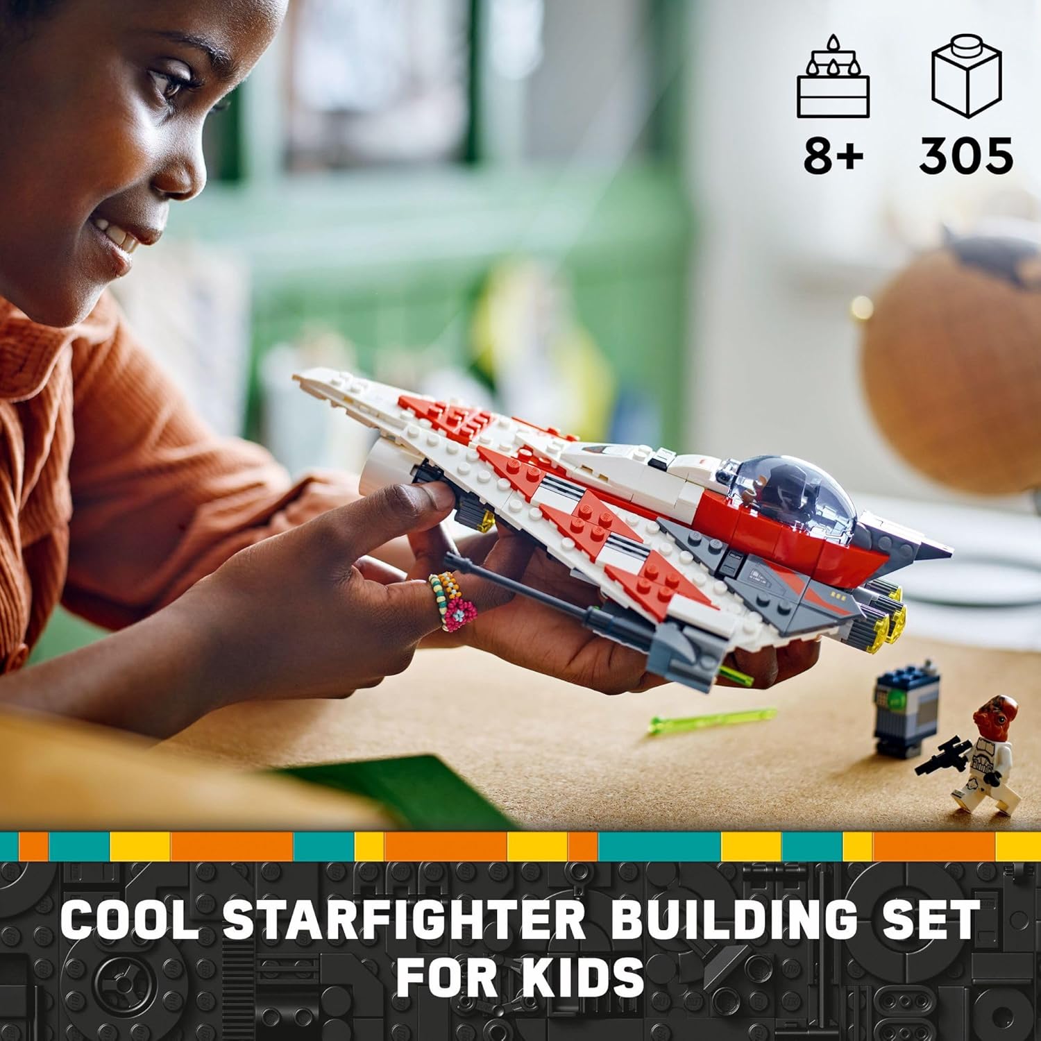 LEGO Star Wars Jedi Bob’s Starfighter Buildable Toy Vehicle(75388)