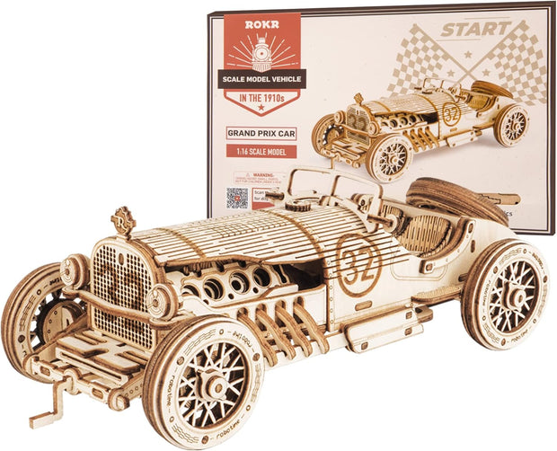 ROKR Grand Prix Car Scale Model 3D Wooden Puzzle MC401