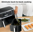 NEW Ninja Foodi Air Fryer, 10 Qt/9.5L DualZone Smart XL, 6-in-1, Black, DZ550 Air fry, roast, broil, bake, reheat, dehydrate, Smart Cook thermometer, Match Cook, Smart Finish
