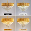 NEW/OPEN BOX AKDXIRUN Modern Crystal Chandelier 12 Lights Gold Chandeliers W24in