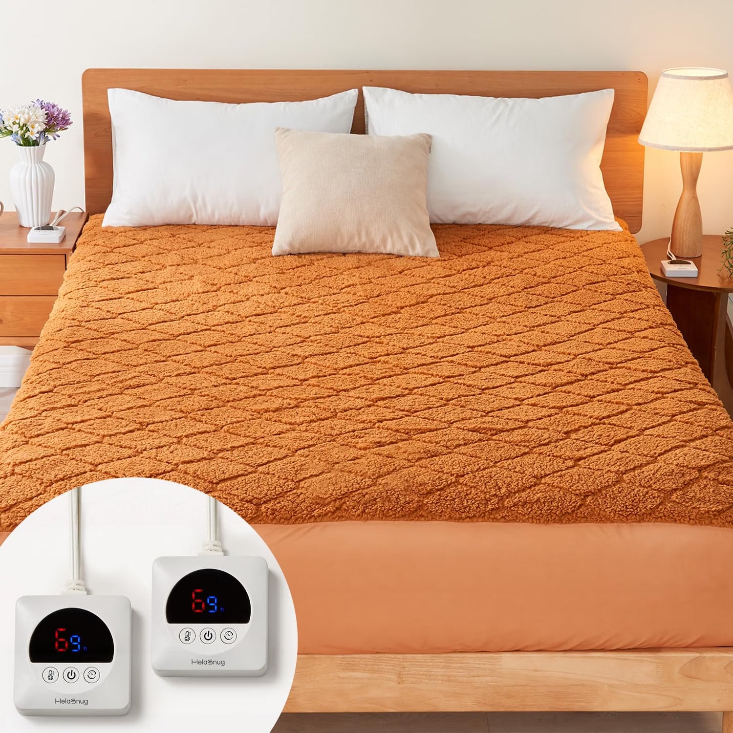 NEW HelaSnug Electric Heated Mattress Pad 78x80IN King Size Heating Mattress Pad