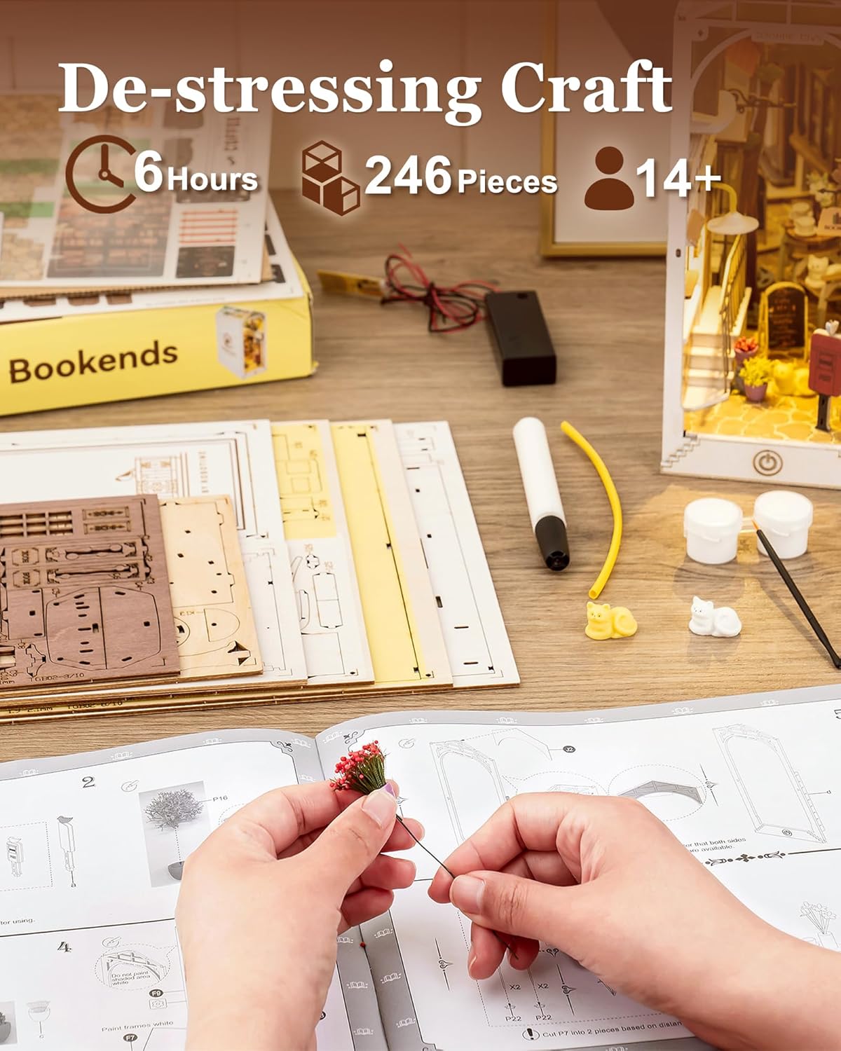 Rolife 3D Wooden Puzzle Model Kits Sunshine Town TGB02
