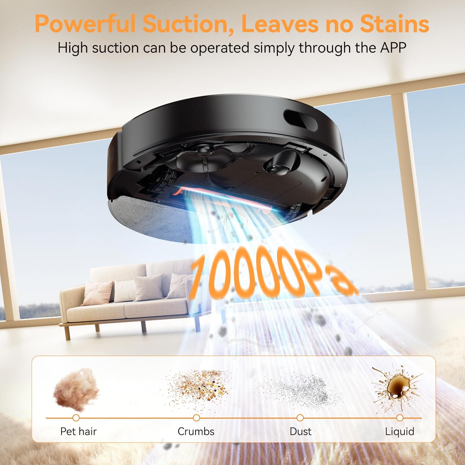 New/OPEN BOX ZCWA D15S MAX Robot Vacuum and Mop Combo