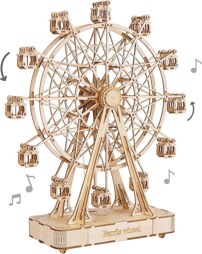 Rolife 3D Wooden Puzzle Ferris Wheel Hand Crank Music Box/ TGN01