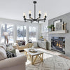 NEW LIGHTDAMY 8-Light Black Farmhouse Chandeliers Light 34'' Fixture for Dining Room