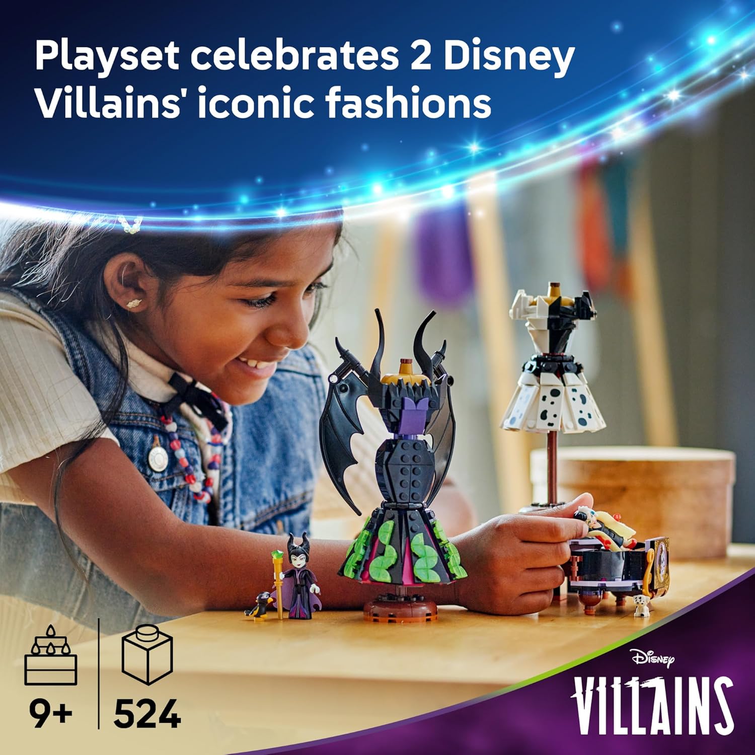 LEGO Disney Villains Maleficent’s and Cruella De Vil’s Dresses Kids Toy(43262)