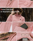 Women Puffer Heated Jacket Rechargeable 7.4v Battery Pack Charger Included ,Pink. XL