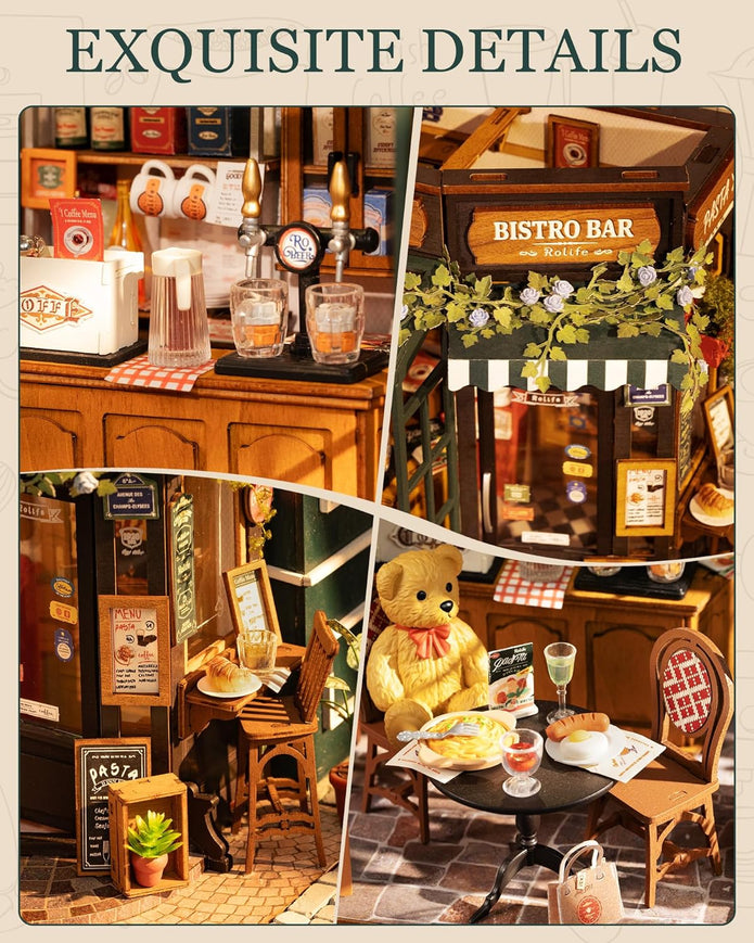 Rolife DIY Miniature House Kit Tipsy Restaurant (DG167) Dollhouse Kit