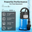 OPEN BOX  FOTING Sump Pump 1 HP 4600 GPH Clean/Dirty Submersible Water Pump-Q9003