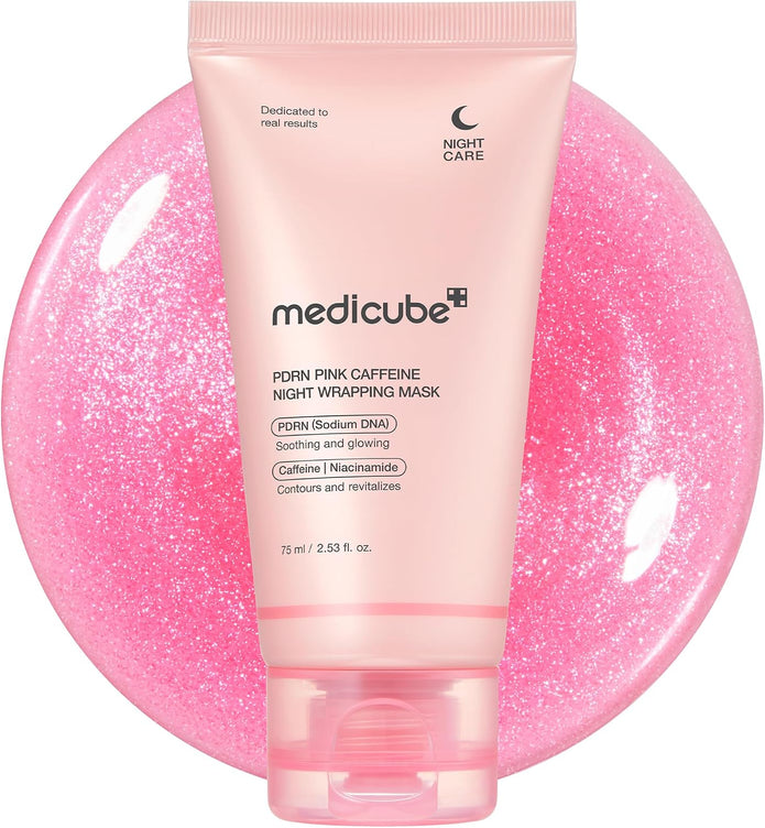 Medicube PDRN PINK CAFFEINE NIGHT WRAPPING MASK 75ML