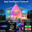 SINLEY Led RGB Eaves Lights 500Ft/150M with App Control Remote, Permanent Outdoor Lights