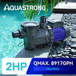 NEW/OPEN BOX AQUASTRONG in/Above Ground Pool Pump PSP200T-LV  Primming Swimming Pool Pump, Glossy Black
