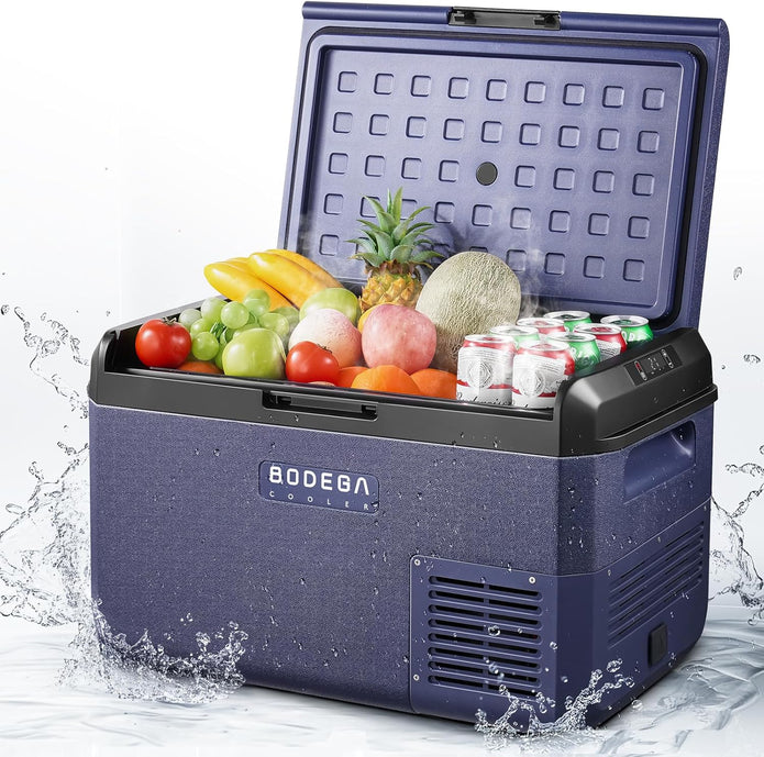 NEW/OPEN BOX BODEGACOOLER 12 Volt Car Refrigerator, 42QT(40L) -MCD40D Waterproof Electric Cooler