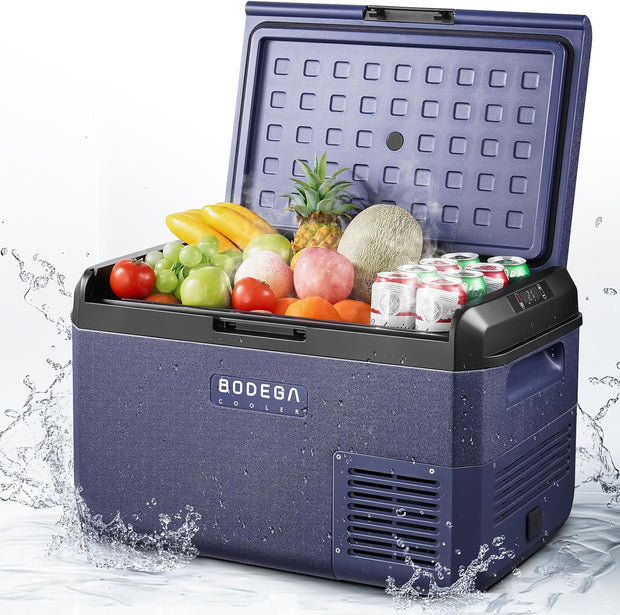 NEW/OPEN BOX BODEGACOOLER 12 Volt Car Refrigerator, 42QT(40L) -MCD40D Waterproof Electric Cooler