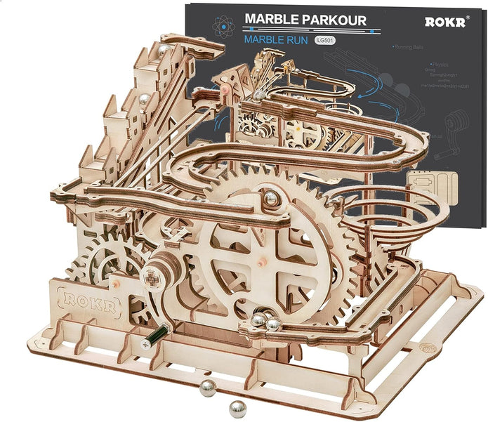 ROKR Marble Run Wooden Model Kits 3D Puzzle Mechanical Puzzles - LG501