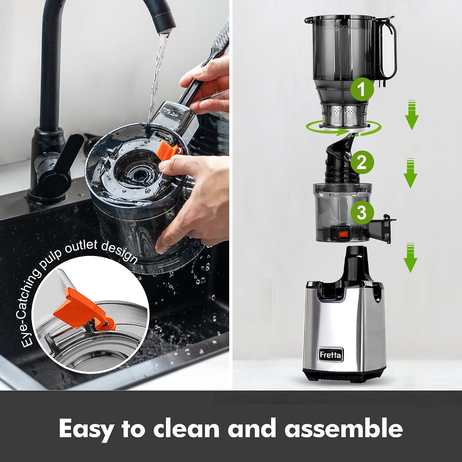 USED/LIKE NEW Fretta Cold Press Juicer, 5.3