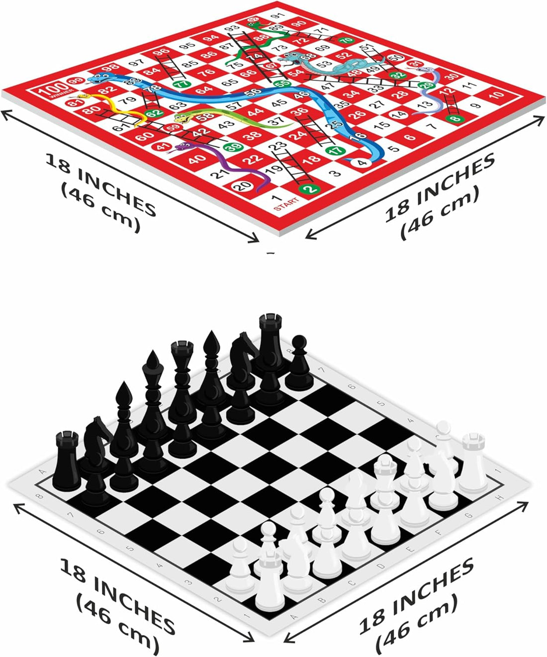 Ankit Toys & Games Chess, Ludo, Snakes & Ladders Senior Classic Tabletop