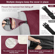 Recliner Chair Cover, Non Slip Recliner Covers for Recliner Chair with Pocket, Washable Reclining Chair Cover- Red/Wine