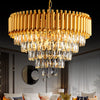 NEW/OPEN BOX AKDXIRUN Modern Crystal Chandelier 12 Lights Gold Chandeliers W24in