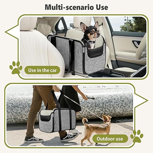 18 lbs Large Dog Car Seat Pet Center Console (Width 9in) Seat Puppy Cat Travel Portable Booster