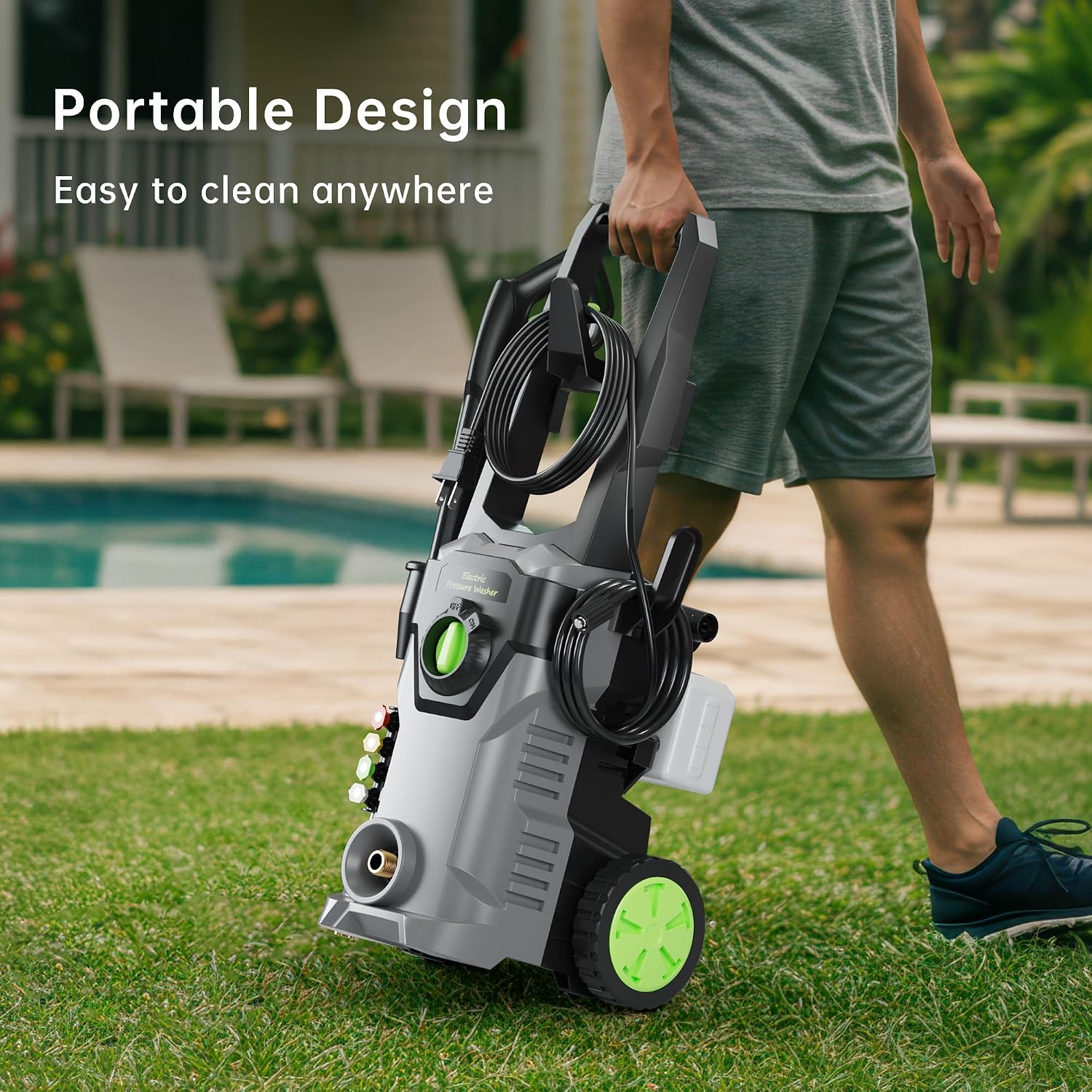 USED/LIKE NEW Patoolio Pressure Washer, 4500PSI 2.8 GPM Max Power Washer -W8