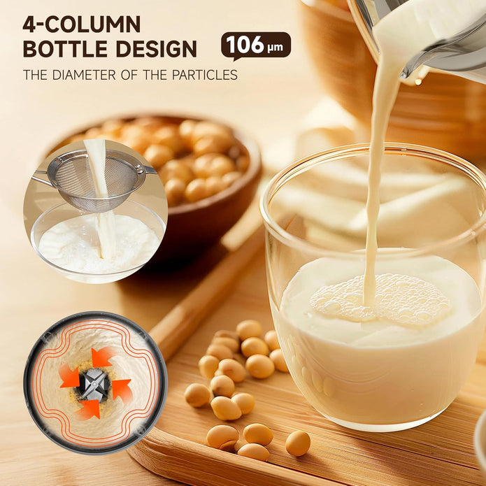 NEW Hanrose Nut Milk Maker Machine, 34 oz BPA-Free Glass Jar, 8-Blade System-K0810US