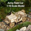 ROKR 3D Wooden Puzzle Scale Model Army Field Car Mechanical Model (MC701)