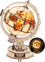 ROKR 3D Wooden Puzzles for Adults Illuminated Globe with Stand ST003