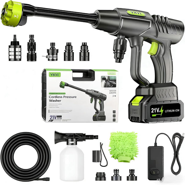 USED YKYI Cordless Pressure Washer Battery Powered, 30 Speed Level, 1200 PSI Portable Power Washer