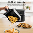 NEW Ninja Foodi Air Fryer, 10 Qt/9.5L DualZone Smart XL, 6-in-1, Black, DZ550 Air fry, roast, broil, bake, reheat, dehydrate, Smart Cook thermometer, Match Cook, Smart Finish
