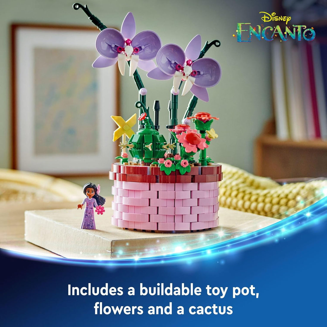 LEGO Disney Encanto Isabela’s Flowerpot, Buildable Orchid Flower Toy for Kids (43237)