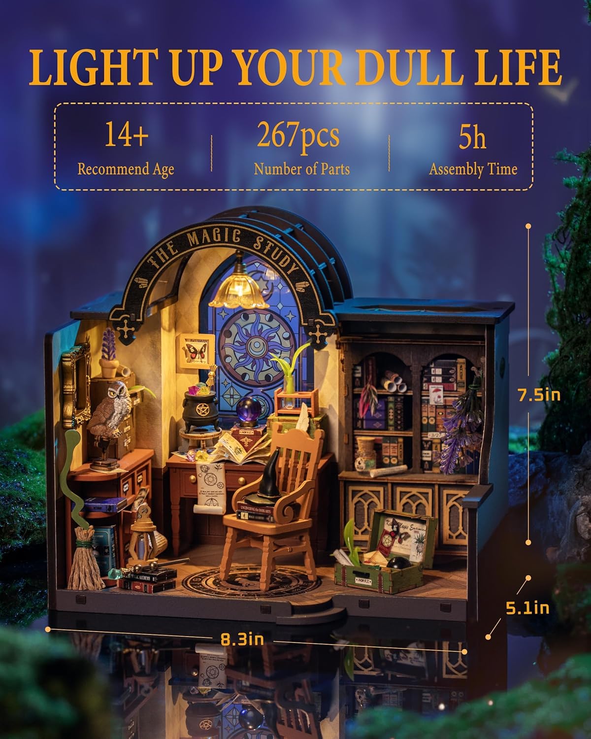 Rolife DIY Miniature House Kit  The Magic Study Mini Wooden Kit (DG166)