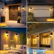NEW YSN 16'' Outdoor Wall Lights, Black Exterior Lighting Fixture, 2 Packs