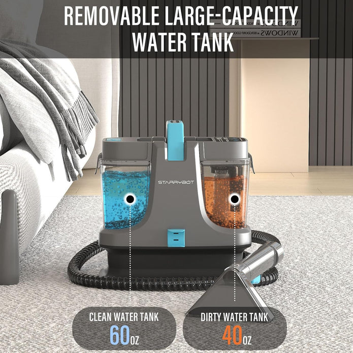 NEW Starrybot Portable Carpet Cleaner with Steam, 18Kpa Spot Cleaner-C-AC2502