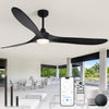 NEW/OPEN BOX  Ombrin 72 inch Outdoor Ceiling Fans with Lights, Smart Wood Large Ceiling Fan-OMB-FY-72-HS-006