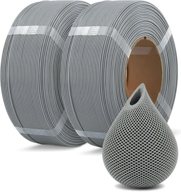 OVERTURE 2KG Bundle High Speed PETG Filament Refill 1.75mm (1 kg x2) Space Grey Box of 10