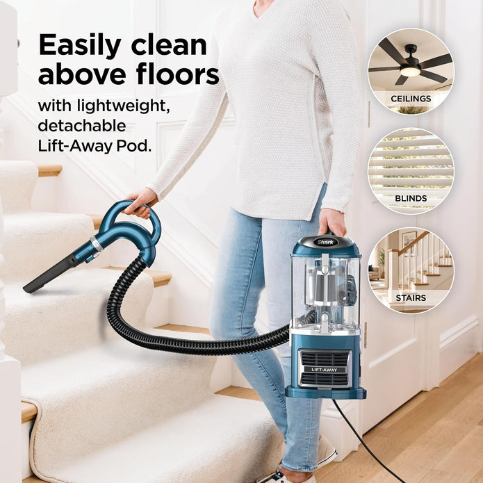 DEMO/ LIKE NEW Shark Navigator Lift-Away Vacuum, Self-Cleaning, HEPA, Teal, ZU503AMZ